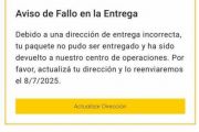 CHUBUT: Alerta por estafas digitales con falsos avisos de Empresas de Correo.