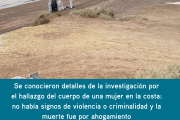 SE CONOCIERON DETALLES DE LA INVESTIGACIÓN POR EL HALLAZGO DEL CUERPO DE UNA MUJER EN LA COSTA: NO HABÍA SIGNOS DE VIOLENCIA O CRIMINALIDAD Y LA MUERTE FUE POR AHOGAMIENTO
