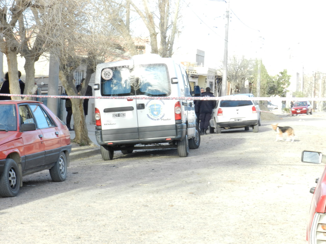 Policia científica en el lugar