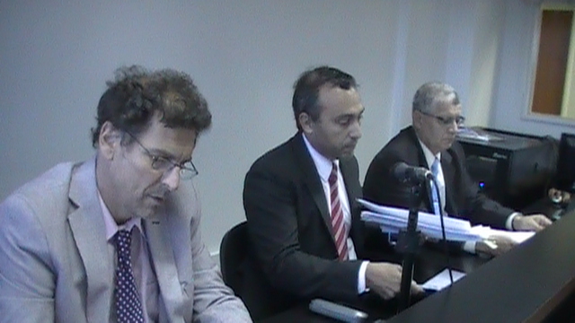 El tribunal con los jueces Nieto, Monti y García