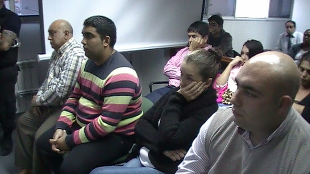 Los imputados en la audiencia