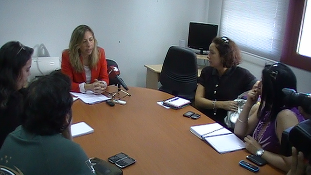 La fiscal general María Tolomei en diálogo con la prensa
