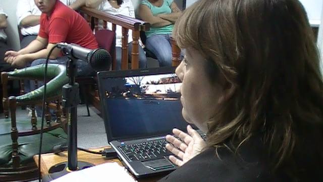 La Fiscal General Jefe Mirta Moreno en pleno alegato