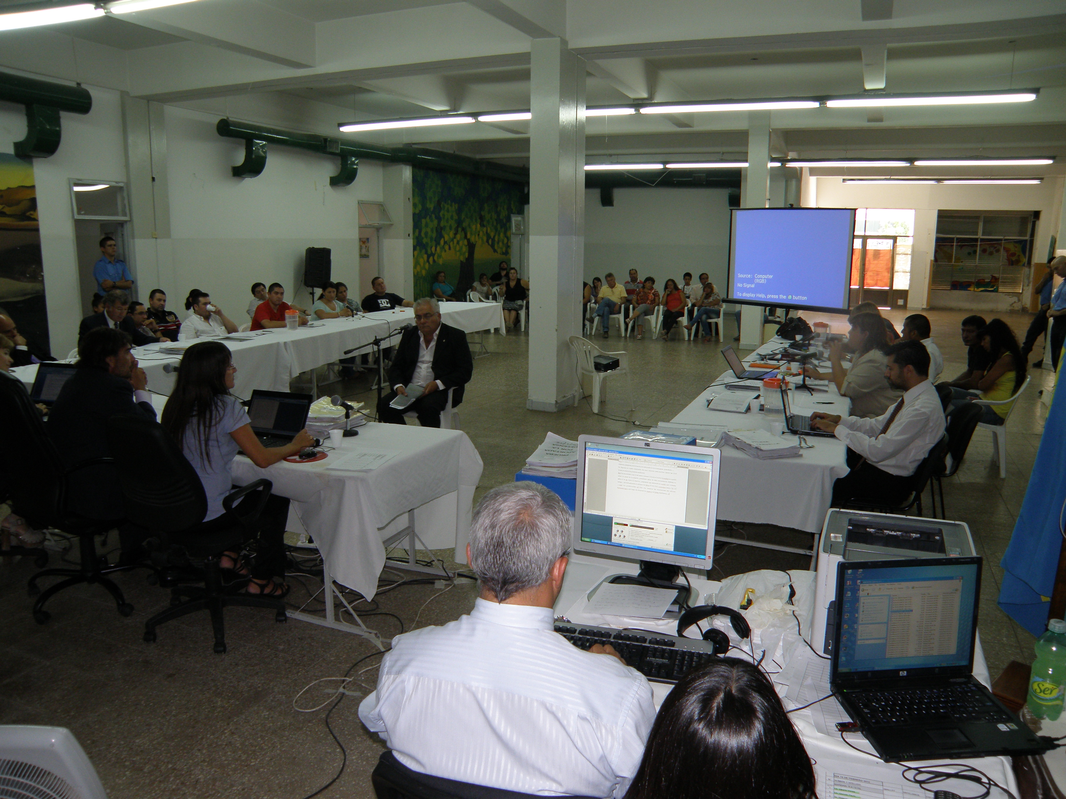 Aspecto general del juicio deponiendo el Doctor González