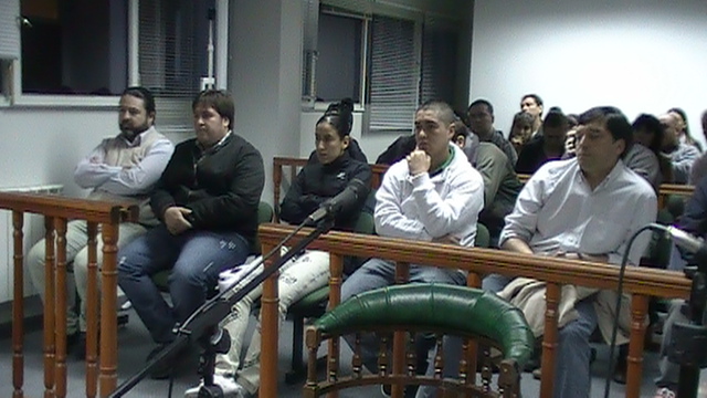 Los acusados durante el inicio de las jornadas