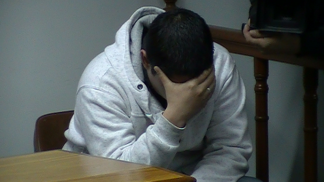 Jorge Abraham al momento de escuchar el fallo