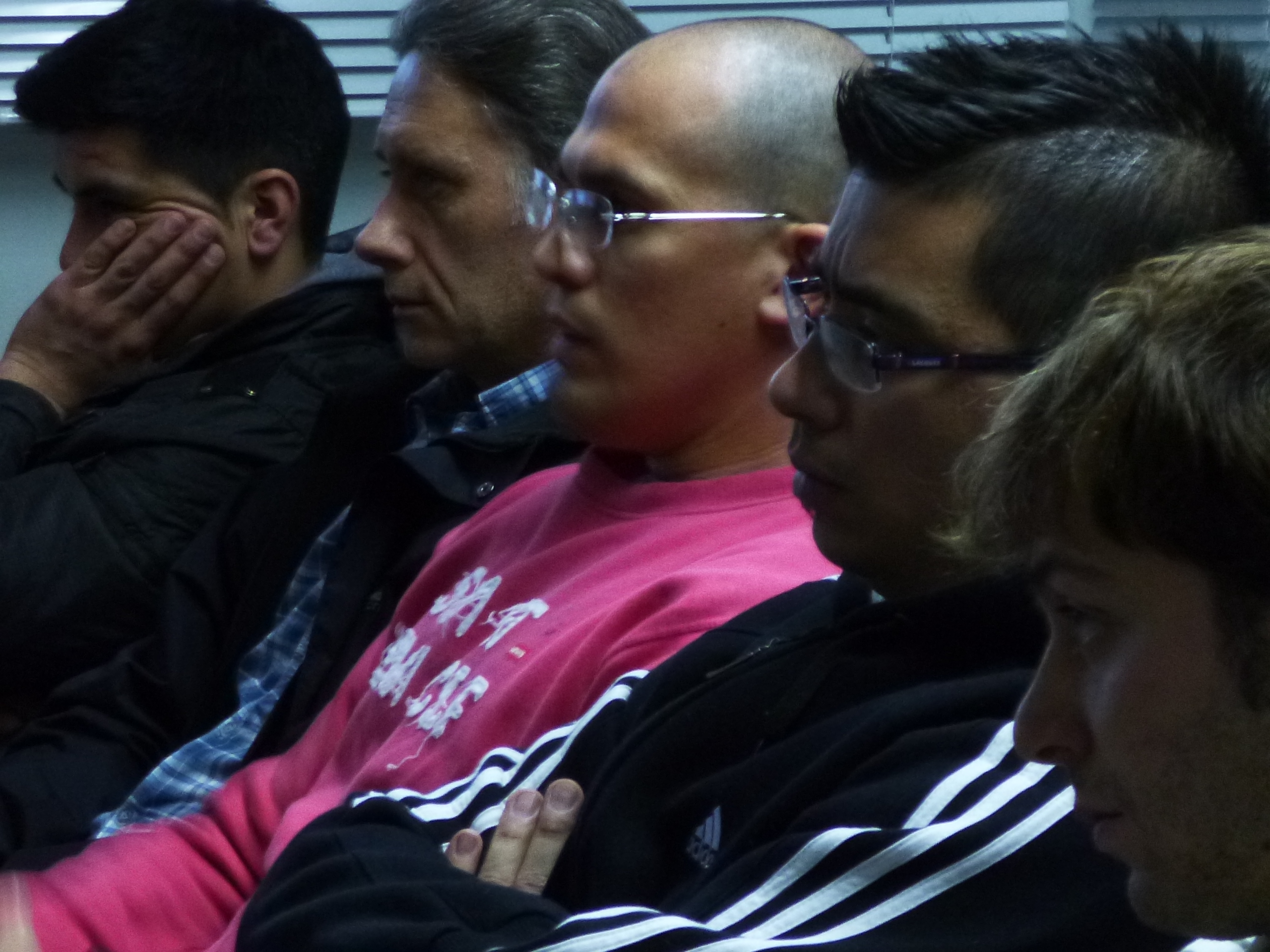 Cinco de los siete imputados presentes en la audiencia