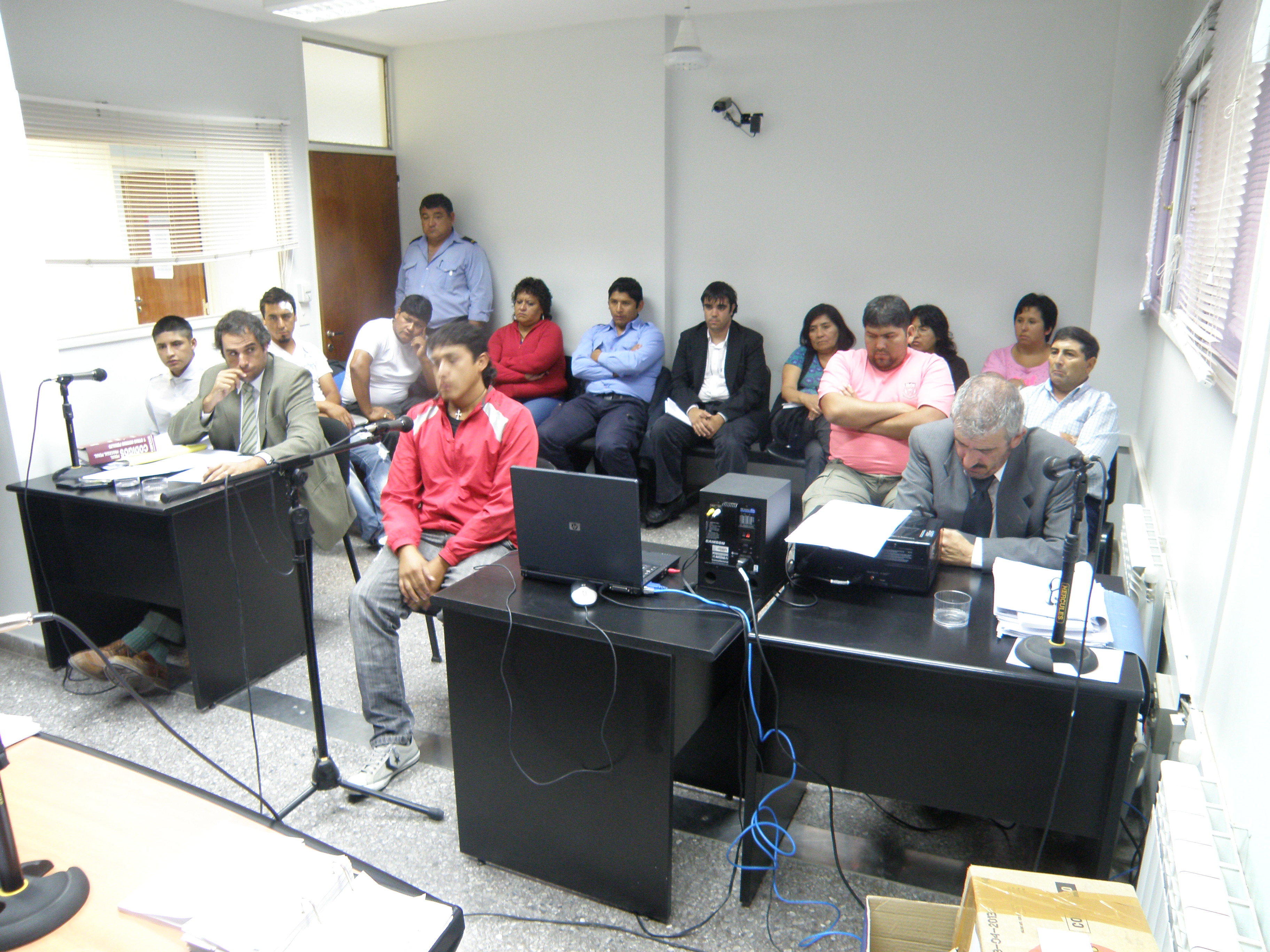 Aspecto general de sala de audiencias