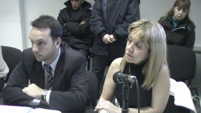 La fiscal general Silvia Pereira y el funcionario Lucas Kolsht