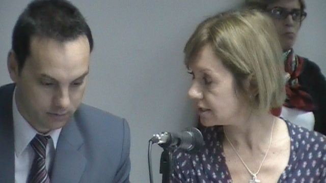 La fiscal general Silvia Pereira y el funcionario Lucas Koltsch