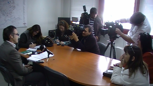 Los medios de prensa se dieron cita en fiscalía
