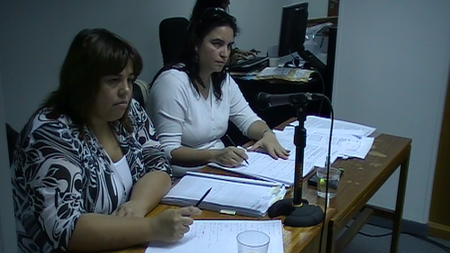 Fiscal General Jefe Mirta Moreno y funcionaria Claudia Ibáñez