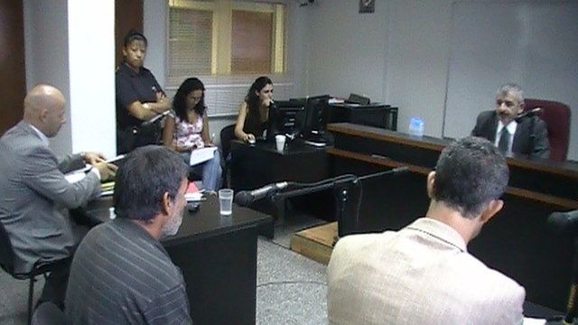 Aspecto general de la audiencia de control por caso de violencia familiar y de género